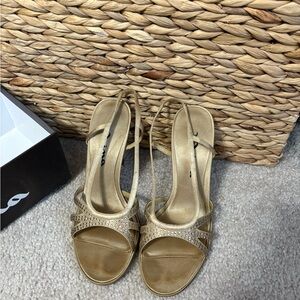 Nina Shimmering Gold Heels